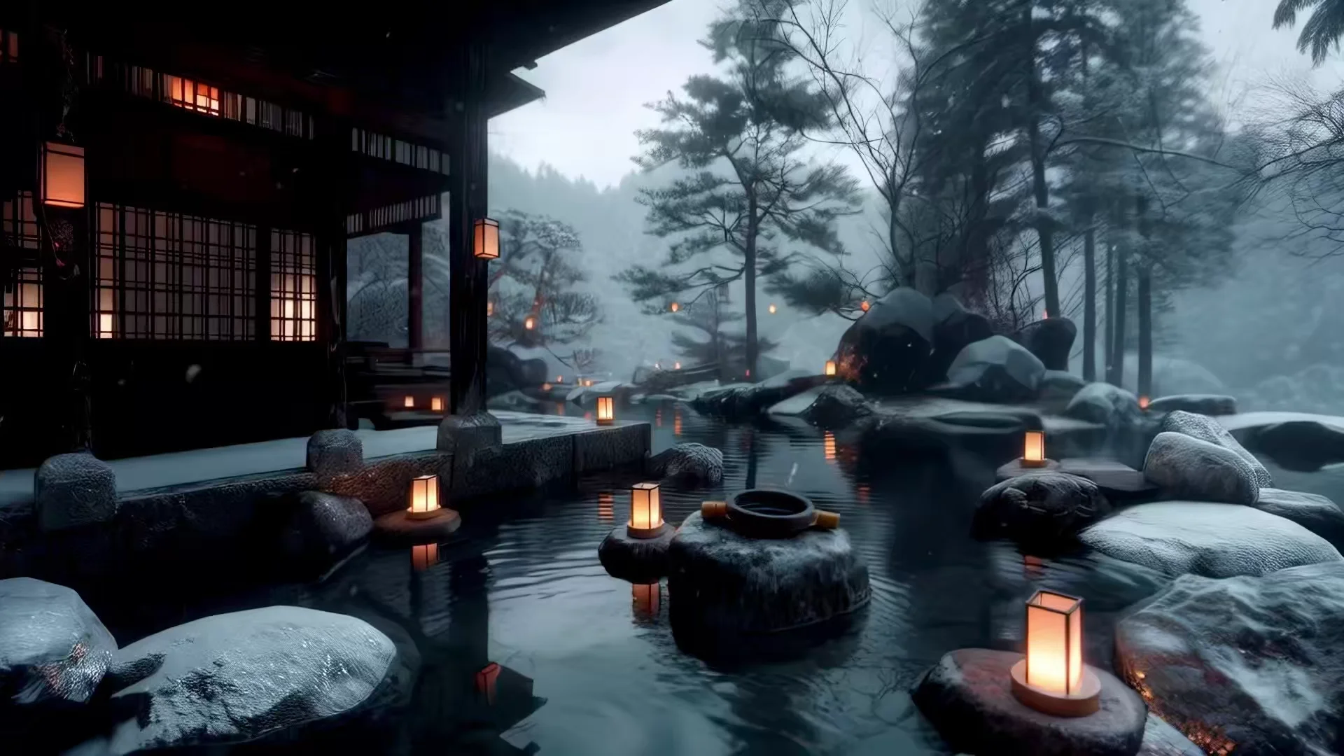 Snowy Hot Spring